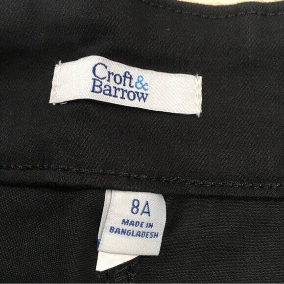 Croft & Barrow Shorts Size 8 Black Pull On Tummy Control Classic Stretch - Picture 13 of 14